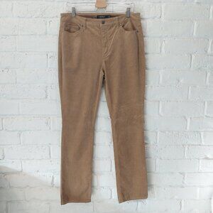 Lauren Ralph Lauren Corduroy Pants Women 12 Tan Camel Brown Straight Leg Stretch